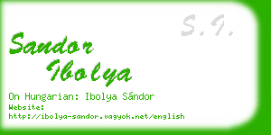 sandor ibolya business card